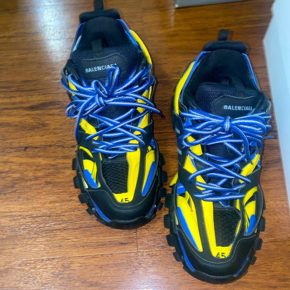 Balenciaga track black blue and yellow size 12 but fits like 11.5